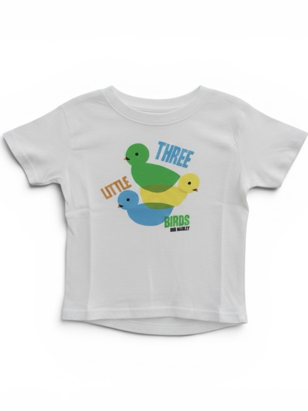 Bob Marley Three Little Birds Toddler Tee NWT 4T White Graphic Shirt
